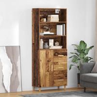 Hoge kast met lade Oud Hout 69,5 x 32,5 x 180 cm Bewerkt hout - thumbnail