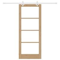 Schuifdeur Bruin 83 x 202 cm Hout en metaal - thumbnail