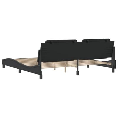 Bedframe zonder matras "Zadar" kunstleer zwart 200x200 cm