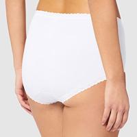 Dames 24/7 kanten midi heup slip - Natural Katoen - 46 - Wit | Dames slip - Onderbroek - Ondergoed - 46 - Onderbroek - Ondergoed - 46 - Onderbroek - thumbnail