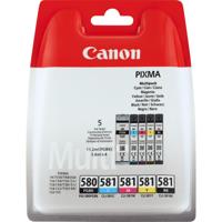Canon PGI-580/CL-581 inktcartridge 5 stuk(s) Origineel Normaal rendement Zwart, Cyaan, Magenta, Geel - thumbnail