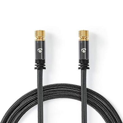 Satelliet- en Antennekabel | F Male - F Male | 5,0 m | Gun Metal Grey Satelliet- en Antennekabel | F Male - F Male | 5,0 m | Gun Metal Grey