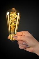 Lucide ST64 - Filament lamp - Ø 6,4 cm - LED Dimb. - E27 - 1x4,9W 2200K - Amber - thumbnail