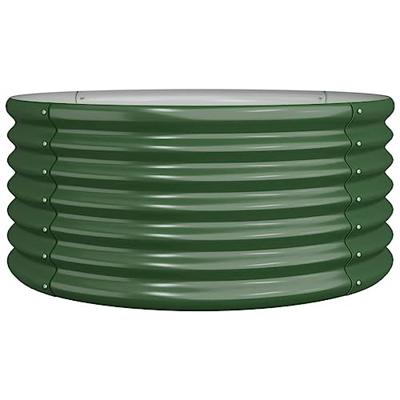 VidaXL Plantenbak 80x80x36 cm gegalvaniseerd staal groen