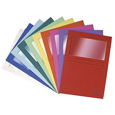 Exacompta L-map met venster Forever, pak van 10 stuks, geassorteerde kleuren