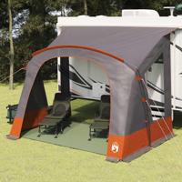 Caravan Tent met dak Grijs en Oranje 330 x 250 x 245 cm - thumbnail