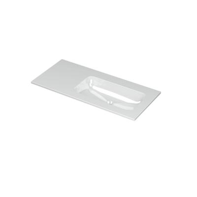 INK Aspekt Wastafel Porselein Rechts Zonder Kraangat - 1000x450x15 mm - Glans Wit