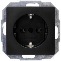 KOPP - Wandcontactdoos - Paris HK05 - Inbouw - 1-voudig Enkel Stopcontact - Randaarde - Mat Zwart - thumbnail