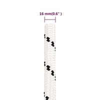 Boottouw gevlochten 16 mmx50 m polyester wit - thumbnail
