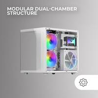 ATX Semi-toren BehuizingMars Gaming MCVIEWW Wit - thumbnail