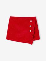 Short-rokje van ribfluweel met wikkeleffect rood - thumbnail