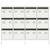 Dressoir 135x39x103,5 cm koudgewalst staal wit - thumbnail