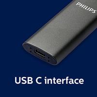 Philips FM02SS030P/00 externe solide-state drive 2 TB USB Type-C 3.2 Gen 1 (3.1 Gen 1) Grijs - thumbnail