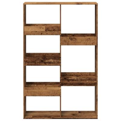 Boekenkast 100x33x155,5 cm bewerkt hout oud houtkleurig