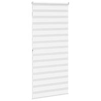 VidaXL Zebra rolgordijn 95x200 cm stofbreedte 90,9 cm polyester wit - thumbnail