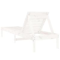 Ligstoelen 2 st 199,5x60x74 cm massief grenenhout wit - thumbnail