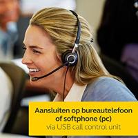 Jabra Biz 2400 II USB-A CC UC On-Ear Mono Headset - Unified Communications Geoptimaliseerde Noise-Cancelling Kabel-hoofdtelefoon met HD Voice en programmeerbare bedieningseenheid - thumbnail