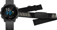 Garmin Forerunner 245 Grijs + Garmin HRM-DUAL Hartslagmeter Borstband Zwart - thumbnail