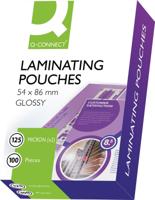Q-CONNECT lamineeretui 2x 125 micron 54x86mm 100 stuks - thumbnail