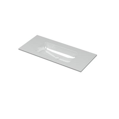 INK Aspekt Wastafel Porselein Midden Zonder Kraangat - 1000x450x15 mm - Glans Wit