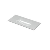 INK Aspekt Wastafel Porselein Midden Zonder Kraangat - 1000x450x15 mm - Glans Wit - thumbnail
