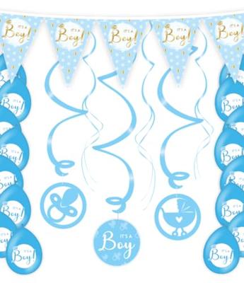 Happy party ballon - It&apos;s a boy 8 st - thumbnail