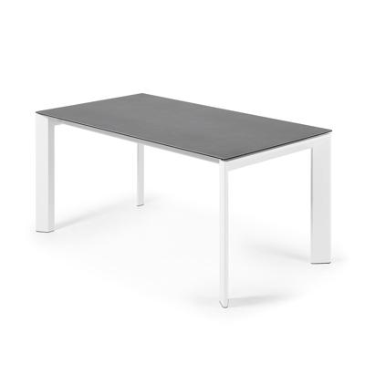 Kave Home Uitschuifbare Eettafel 'Axis' 160 - 220 x 90cm, kleur Wit
