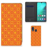 Samsung Galaxy A40 | Hoesje met Magneet | Batik Oranje - thumbnail
