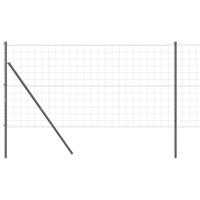 VidaXL Hek met paal grijs 1,2 x 10 m staal - thumbnail