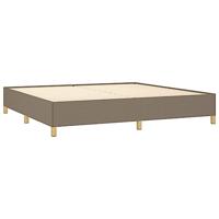 Boxspring met matras stof taupe 200x200 cm - thumbnail