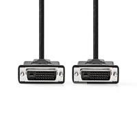 Nedis DVI-Kabel | DVI-D 24+1-Pins Male | DVI-D 24+1-Pins Male | 10 m | 1 stuks - CCGP32001BK100 CCGP32001BK100 - thumbnail