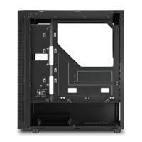 Sharkoon rgb slider midi tower behuizing (zwart | 3x usb-a | rgb | tempered glass) - thumbnail