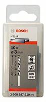 Bosch Accessories 2608597219 HSS Metaal-spiraalboor 3 mm Gezamenlijke lengte 46 mm Rollenwals DIN 1897 Cilinderschacht 10 stuk(s) - thumbnail
