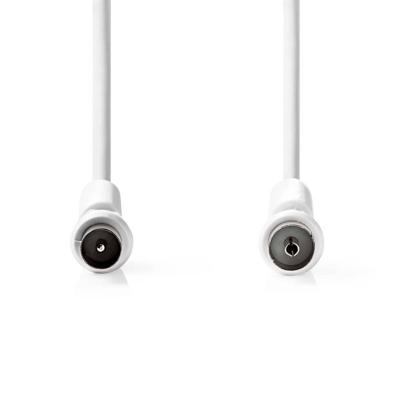 Nedis Coaxkabel | IEC (Coax) Male | IEC (Coax) Female | Vernikkeld | 120 dB | 75 Ohm | Viervoudig Afgeschermd | 5.00 m | Rond | PVC | Wit | Label - Nedis Coaxkabel | IEC (Coax) Male | IEC (Coax) Female | Vernikkeld | 120 dB | 75 Ohm | Viervoudig Afgeschermd | 5.00 m | Rond | PVC | Wit | Label -