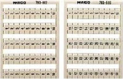 WAGO 793-666 Markeringskaarten Wit 5 stuk(s)
