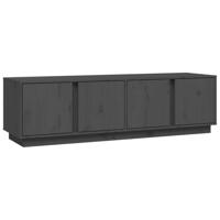 Tv-meubel 140x40x40 cm massief grenenhout grijs - thumbnail