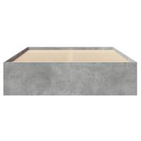 Bedframe bewerkt hout betongrijs 120x190 cm - thumbnail
