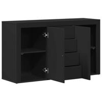 Dressoir met lade Zwart 120 x 36 x 69 cm Bewerkt hout - thumbnail