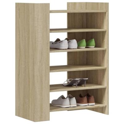 Schoenenkast 74,5x37,5x100 cm bewerkt hout sonoma eikenkleurig