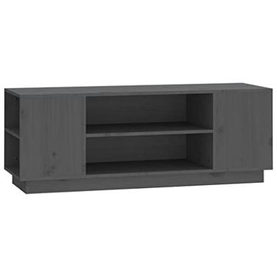 Tv-meubel 110x35x40,5 cm massief grenenhout grijs