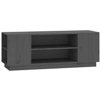 Tv-meubel 110x35x40,5 cm massief grenenhout grijs - thumbnail