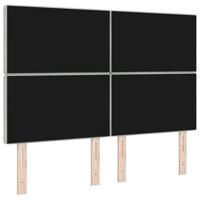 LED Hoofdbord met LED -striplichten Lichtgrijs 80 cm Fluweel - thumbnail