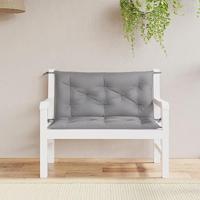 VidaXL Tuinbankkussens 2 st 100x50x7 cm oxford stof grijs - thumbnail