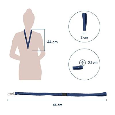 Badgekoord europel donkerblauw