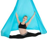 Huishoudelijke handstand elastische stretching touw antenne yoga hangmat set (hemelsblauw) - thumbnail