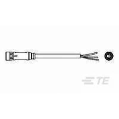 TE Connectivity 2273003-1 Sensor/actuator connector, geassembleerd M8 Aantal polen (sensoren): 4 Bus, recht 1.50 m 1 stuk(s)