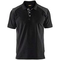 Blåkläder Poloshirt Pique 33241050 | Zwart/Donkergrijs | Maat L - 7330509603536 - thumbnail