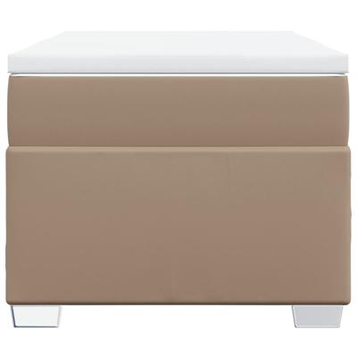 Boxspring met matras kunstleer cappuccinokleurig 90x200 cm