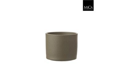 Mica Decorations era pot groen relief 13x15cm Mica Decorations era pot groen relief 13x15cm