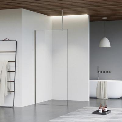 Fortifura Galeria inloopdouche - 30x200cm - helder glas - plafondarm - Geborsteld RVS PVD (RVS) SW797909/SW797908/SW804544